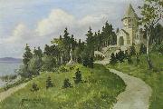 Anton Genberg Votivkapelle in Berg am Starnberger oil painting artist